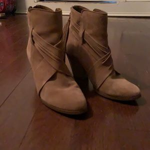 Tan booties